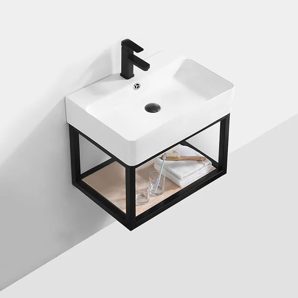 Questions and Answers for Floating Bathroom Vanity with Top 24" with Sink Modern Single Sink Vanity