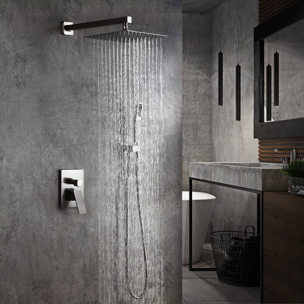Customer Reviews for Modern 8" Wall Mounted Shower System with Handheld Shower Pressure Balance Valve