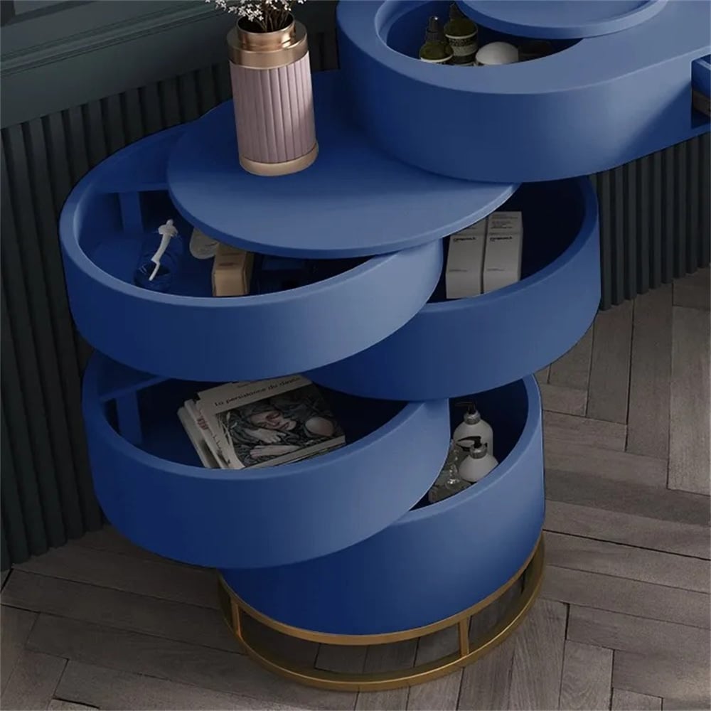 Customer Reviews for Blue Makeup Vanity Set with Side Cabinet Extendable Dressing Table Mirror & Chair