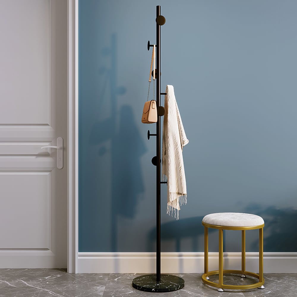 Customer Reviews for Modern Black Coat Stand Hallway Coat Hanger with Button Hooks