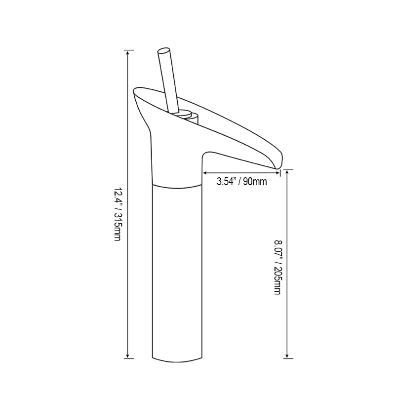 Perguntas e respostas para Torneira em cascata Ashfie Classic de 1 furo com alça única em latão sólido