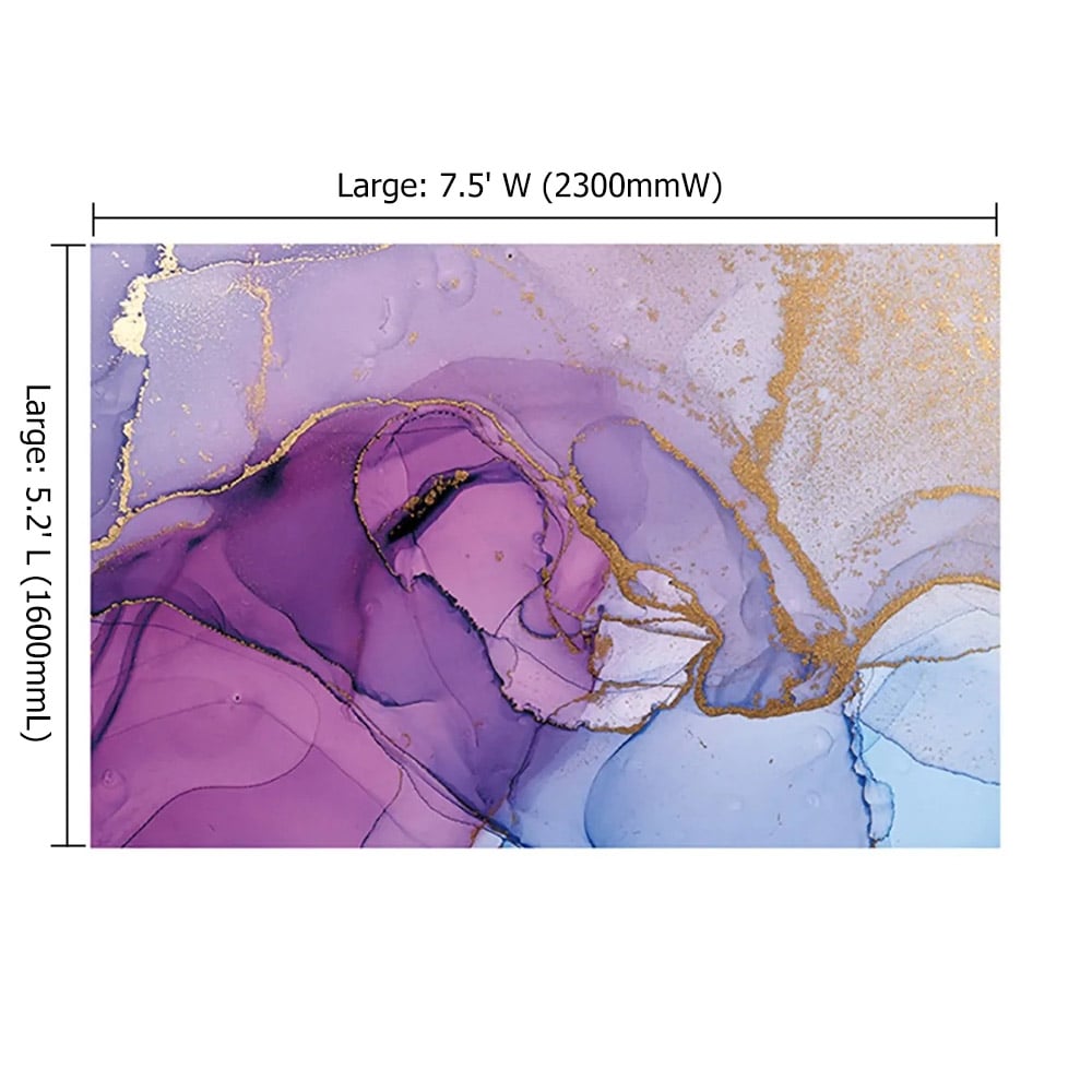 Questions et Réponses pour Tapis abstrait en velours violet 1600 mm x 2300 mm, motif fluide, lavable en machine