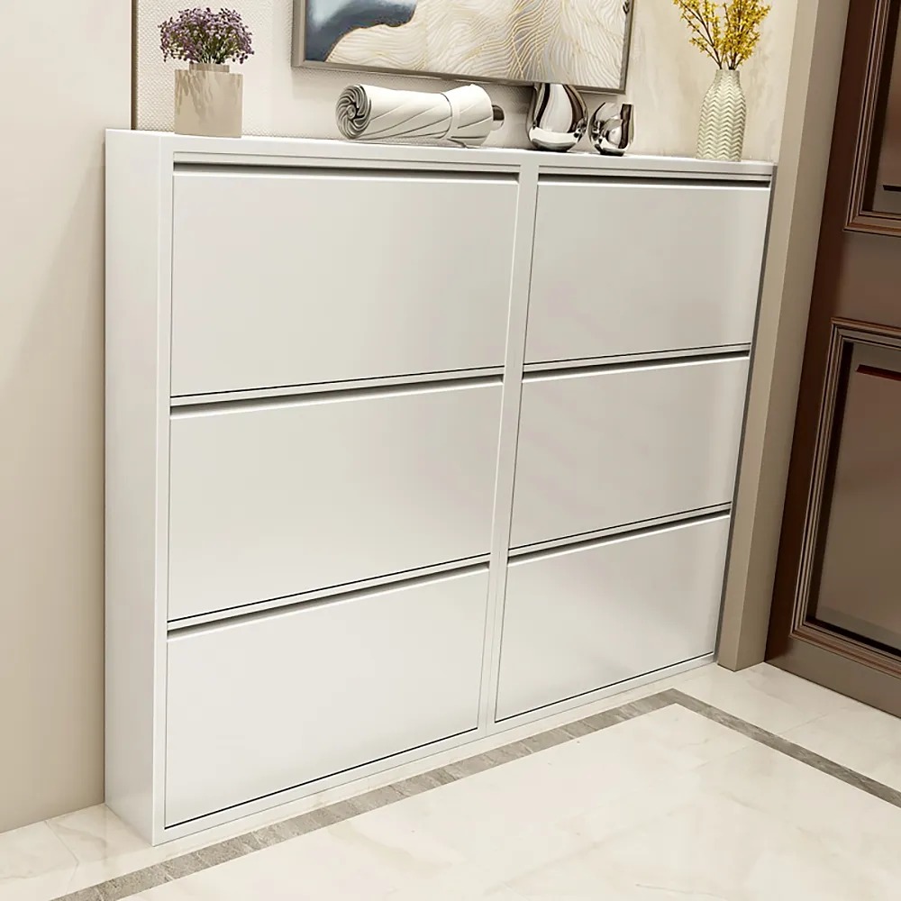 Customer Reviews for White Narrow Shoe Storage Cabinet Wall Mounted in Large