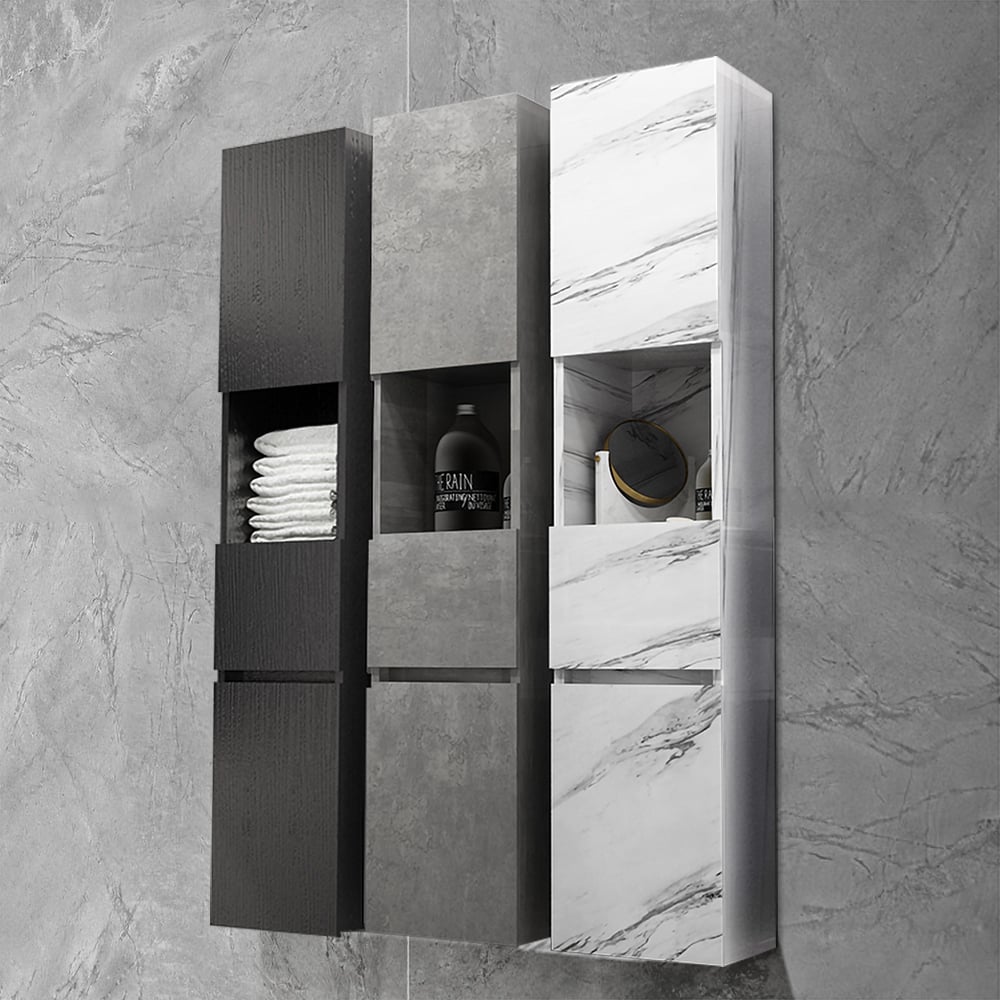 Customer Reviews for Modern Bathroom Cabinet with Drawers Wall Mounted Bathroom Cabinet with Doors with Shelf