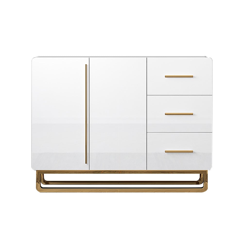 Questions and Answers for 1050mm White Sideboard Nordic Buffet with Doors & Drawers & Adjustable Shelf in Small