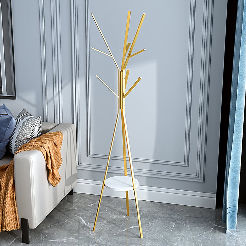 Klantrecensies voor 1800 mm gouden moderne vrijstaande kapstok hangend met plank marmeren voet