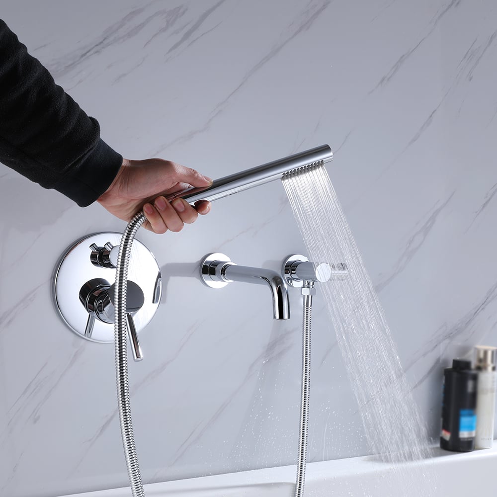 Questions and Answers for Stev Modern Wall-Mount Swivel Bath Filler Mixer Tap with Handshower in Polished Chrome