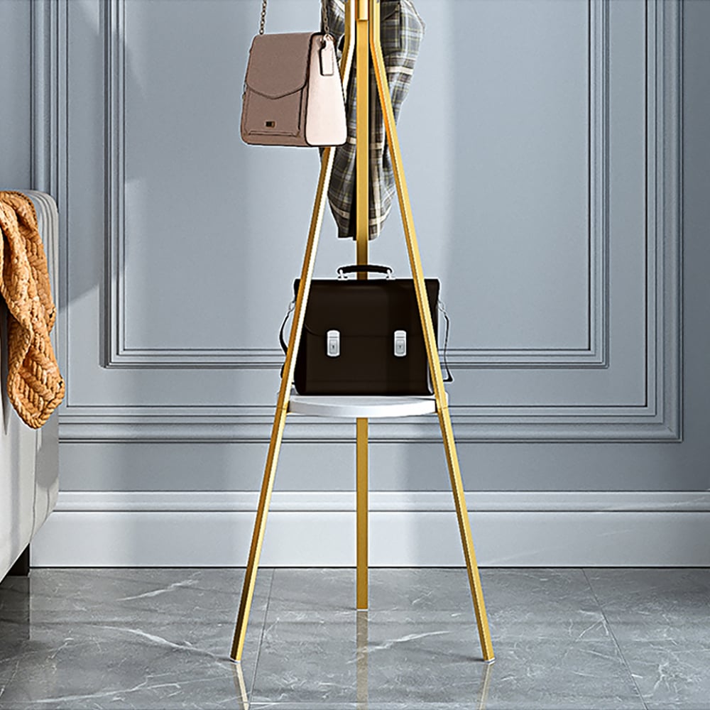 Klantrecensies voor 1800 mm gouden moderne vrijstaande kapstok hangend met plank marmeren voet