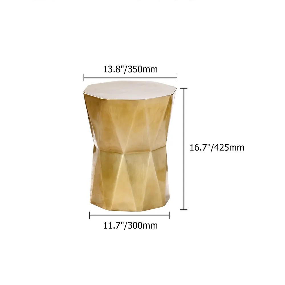 Avis Clients sur Table d'extrémité moderne blanche en fibre de verre design géométrique