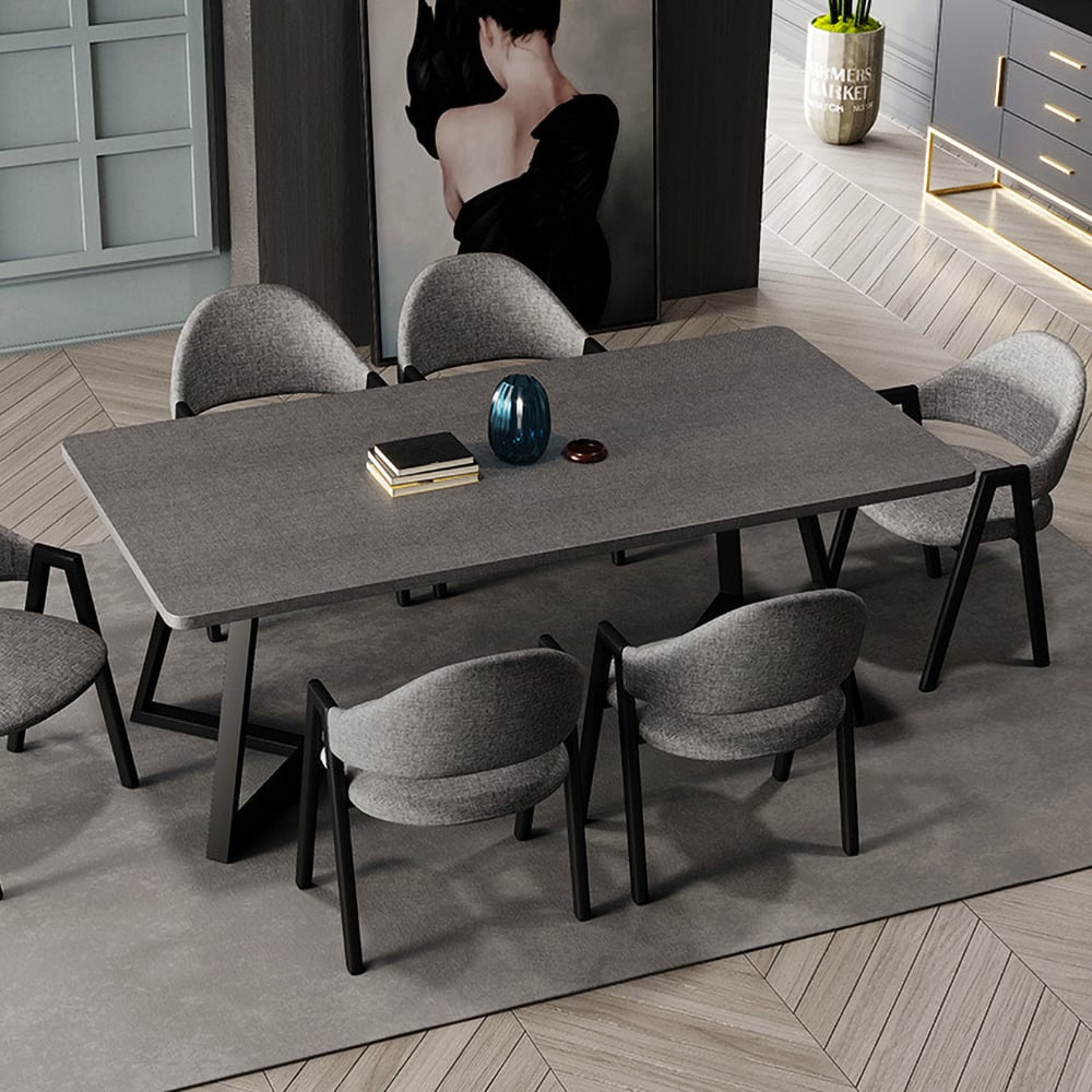 Domande e risposte per 6 pezzi di sedia da pranzo imbottita in lino grigio