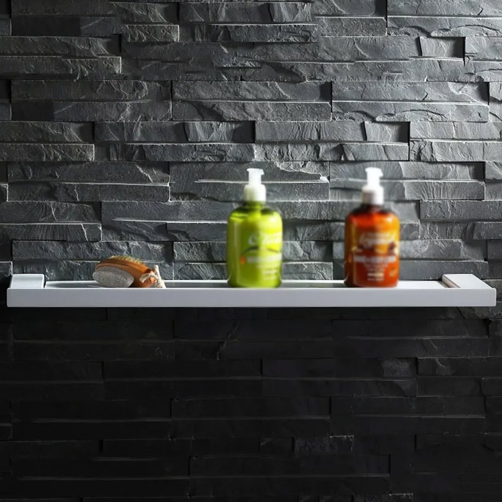 Domande e risposte per Mensola da parete quadrata per bagno moderna in acciaio inossidabile bianco Tierney