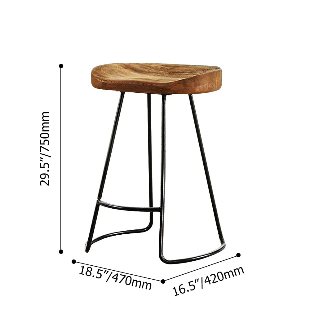 Bar Set 63" Industrial Bar Table with 4 Bar Stools Seats 2-4 People weights dimensions image