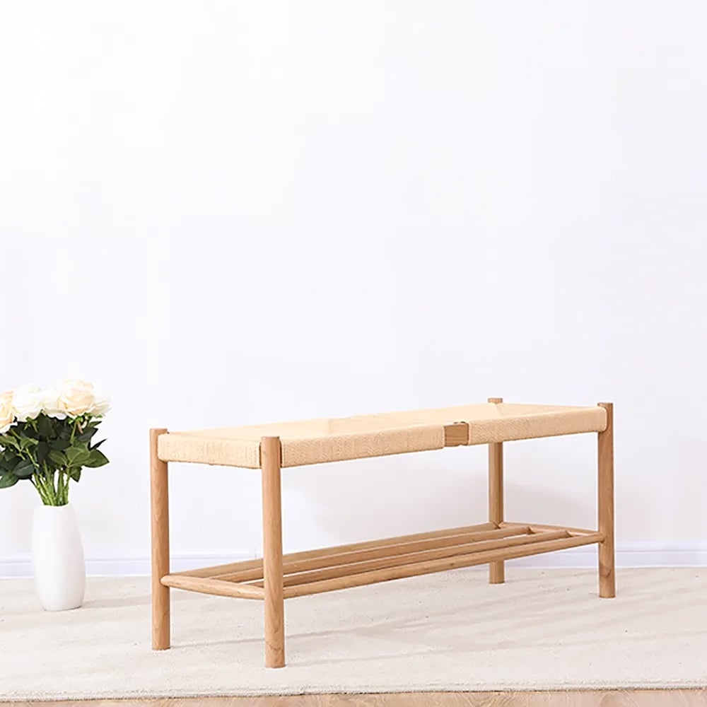 Questions and Answers for 43.3" Japandi Modern Wood Dining Bench Natural Seats 1-2 People