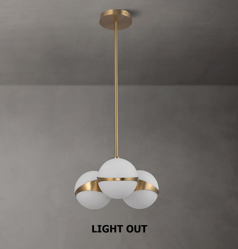 Questions et Réponses pour Suspension moderne à 3 lumières avec abat-jour Globe blanc