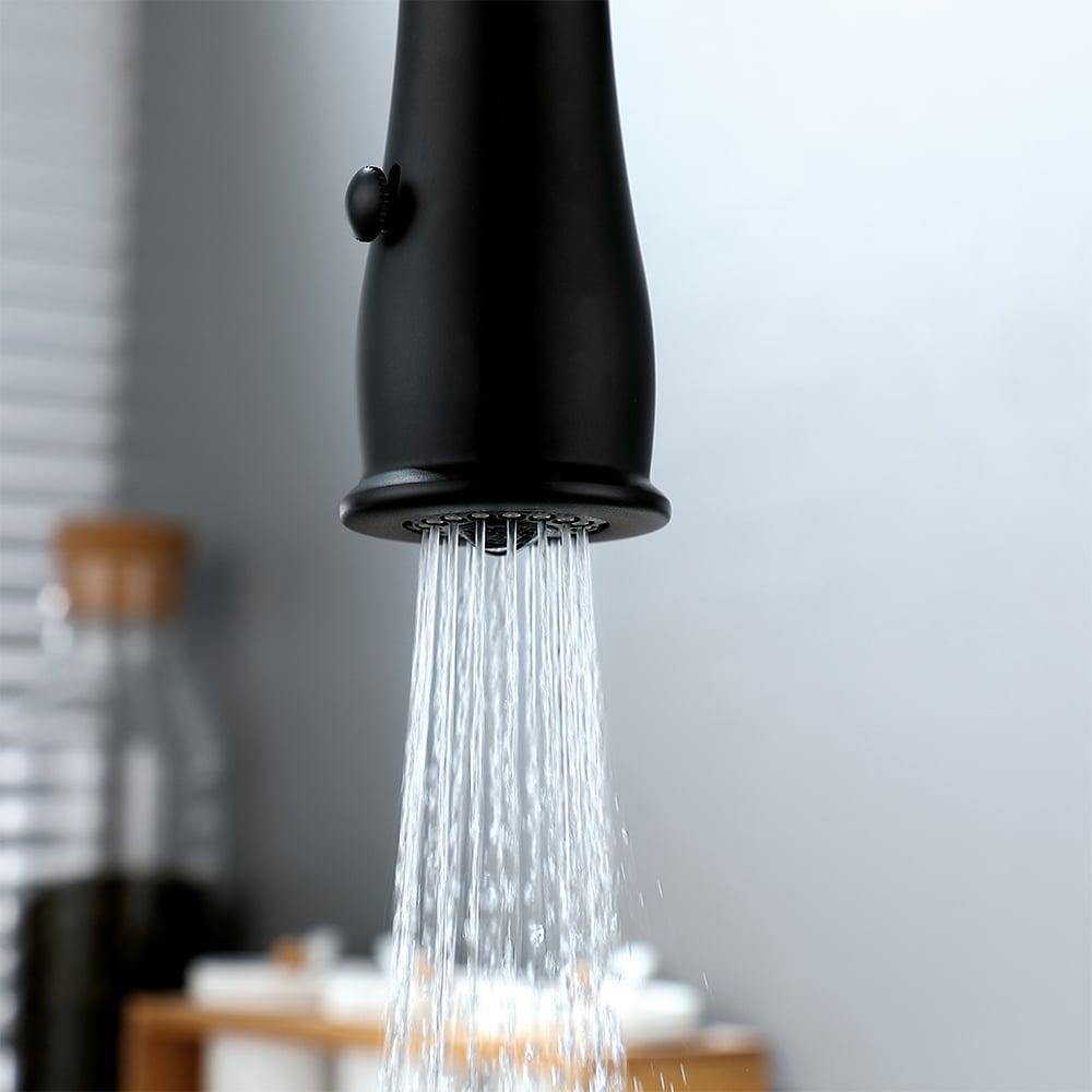 Questions et Réponses pour Robinet de Cuisine Rétractable High Arc Noir en Laiton Massif