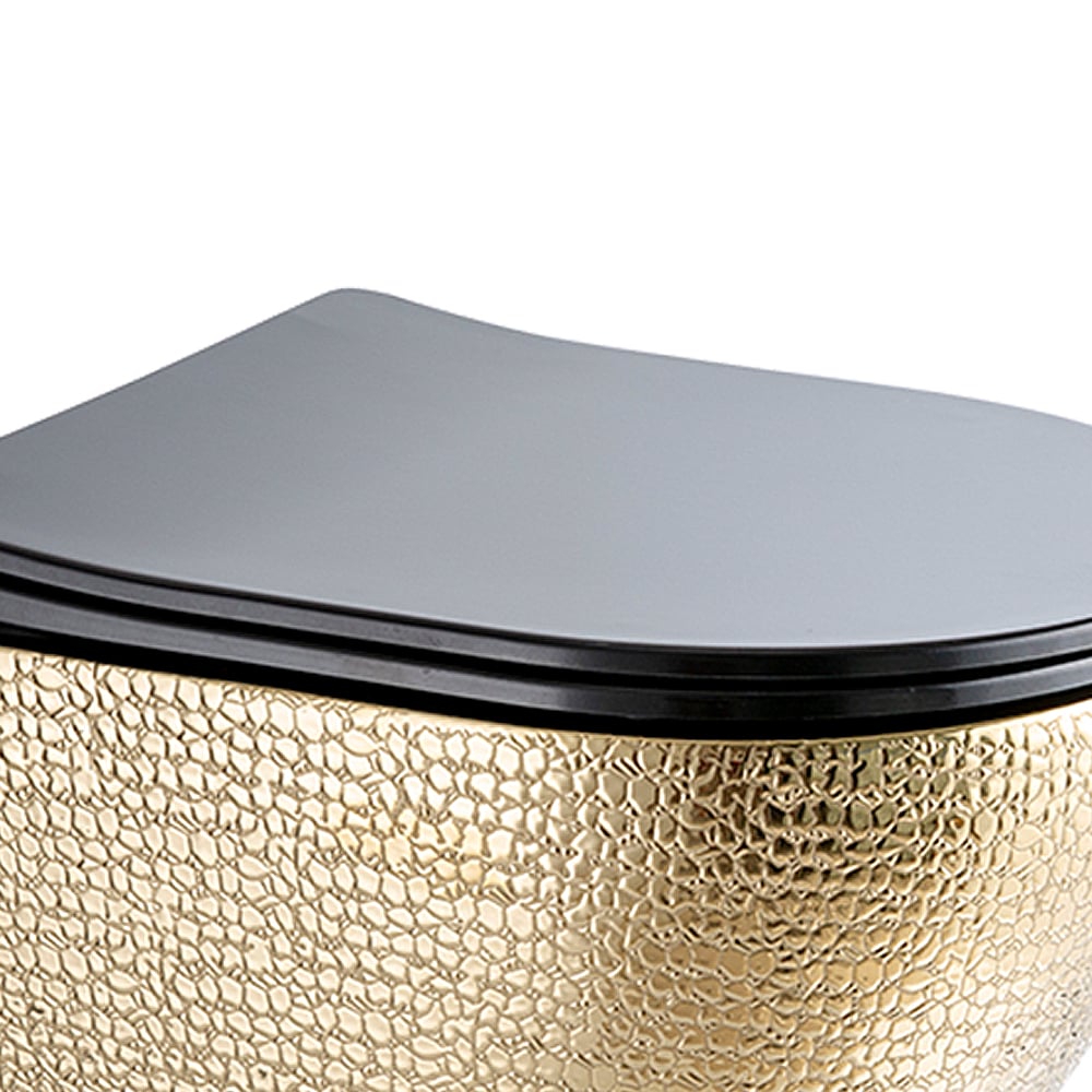 Questions et Réponses pour WC mural rond de luxe sans monture en céramique