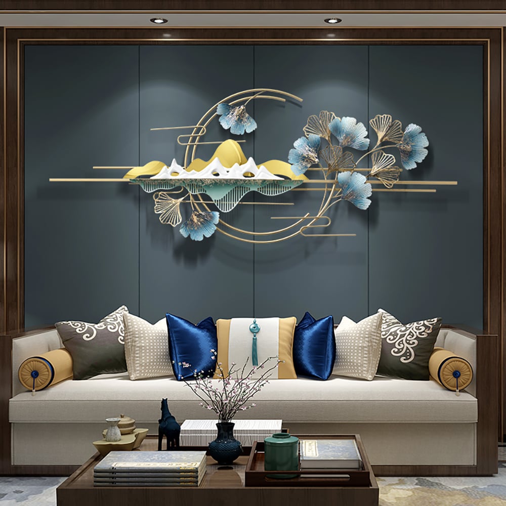 Customer Reviews for Modern Natural Landscape Metal Wall Decor Multi-colour Creative Ginkgo Leaves Home Art