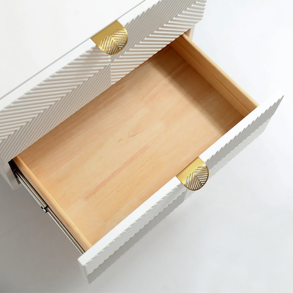 Customer Reviews for Modern Matte White Double Dresser with 6 Solid Wood Drawers and Stainless Steel Leg