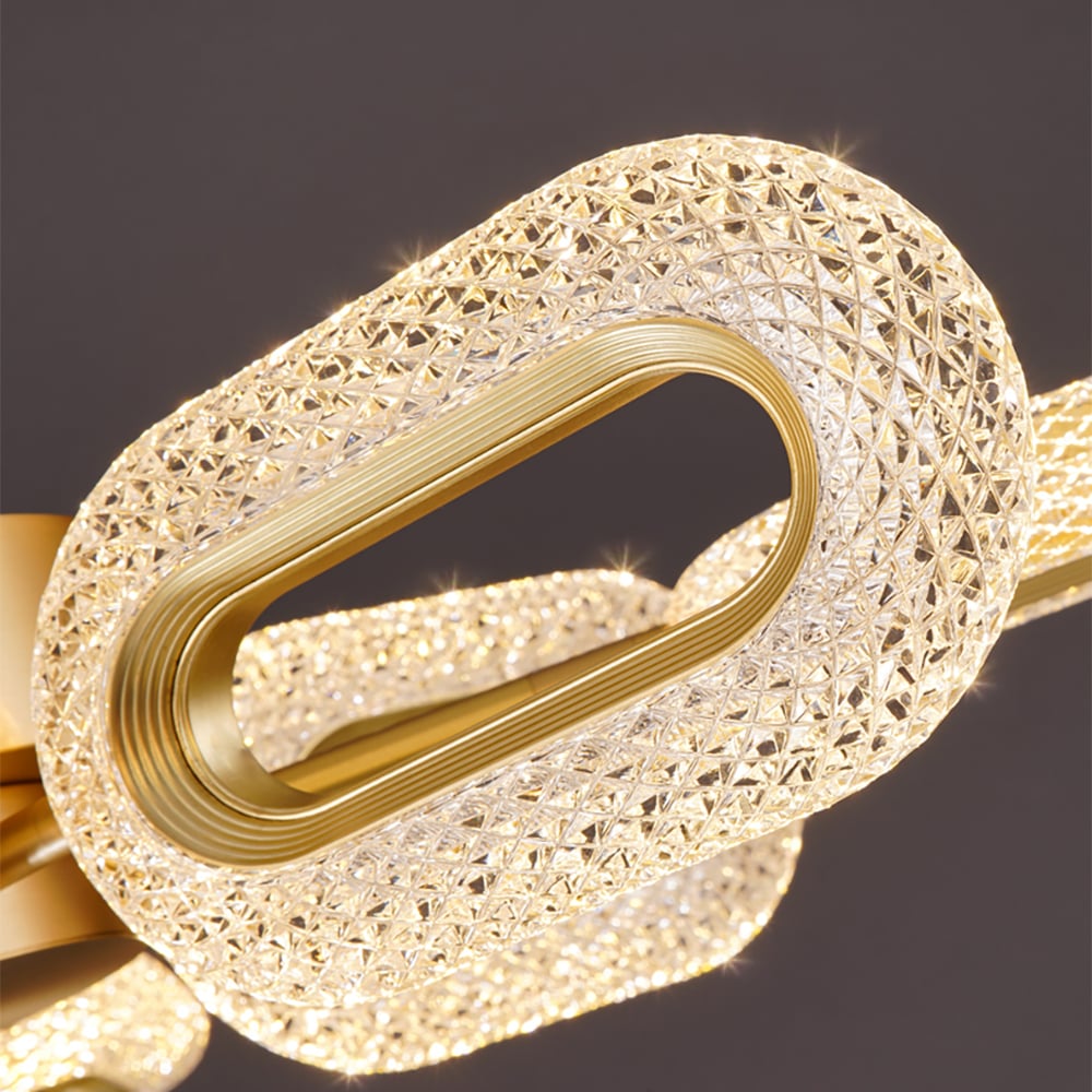 Questions and Answers for Ovated Brass Semi Flush Mount Light 6-Light LED Ceiling Light Ring Light Fixture in Gold