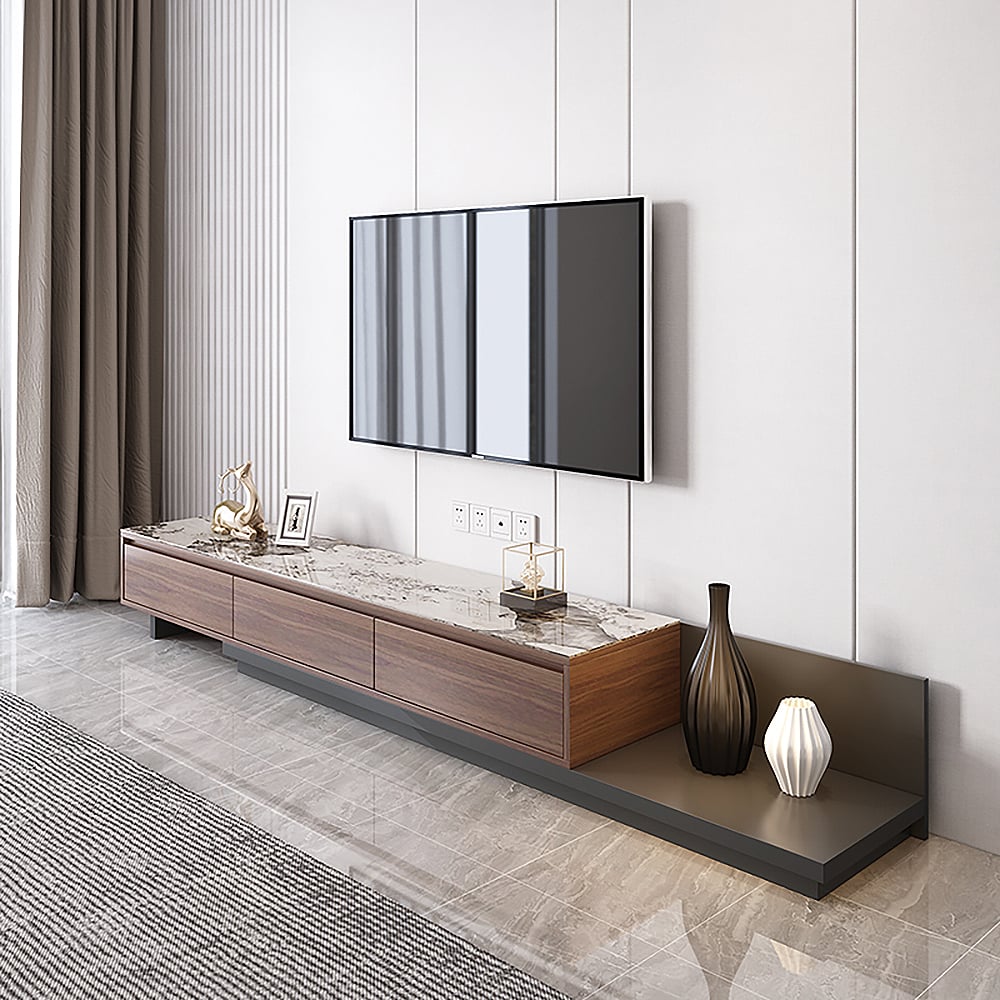 Questions and Answers for Fero Sintered Stone Extendable TV Stand with 3 Drawers(200 - 360 cm)