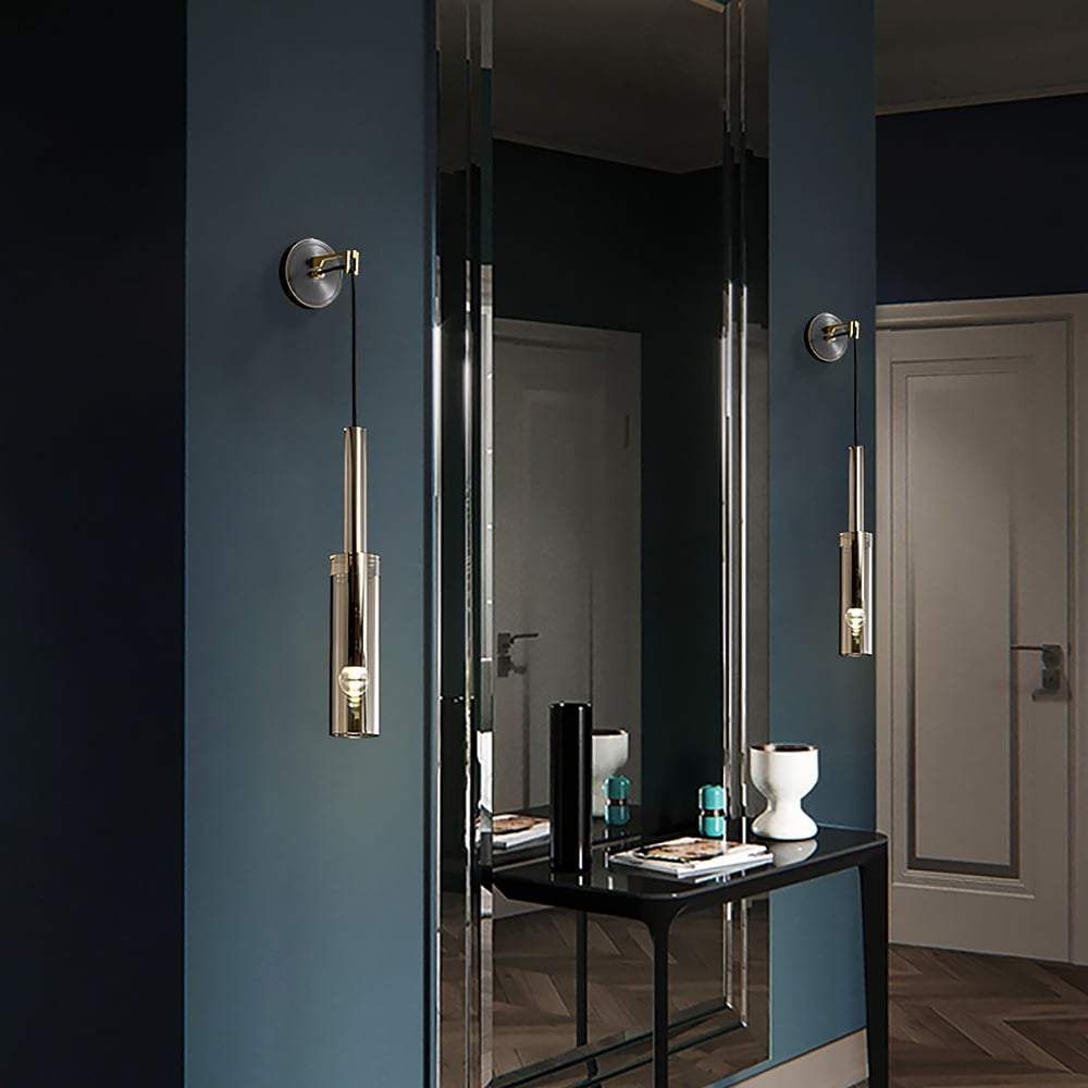 Otázky a odpovědi pro Minimalistické závěsné nástěnné světlo 1-světlé čiré ozbrojené svítidlo Crystal vnitřní nástěnné osvětlení