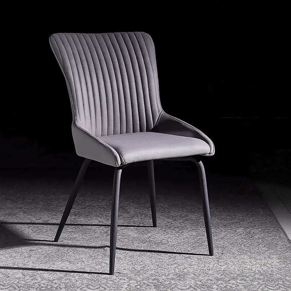 Recensioni dei clienti per Set di 2 sedie da pranzo moderne in pelle PU grigie