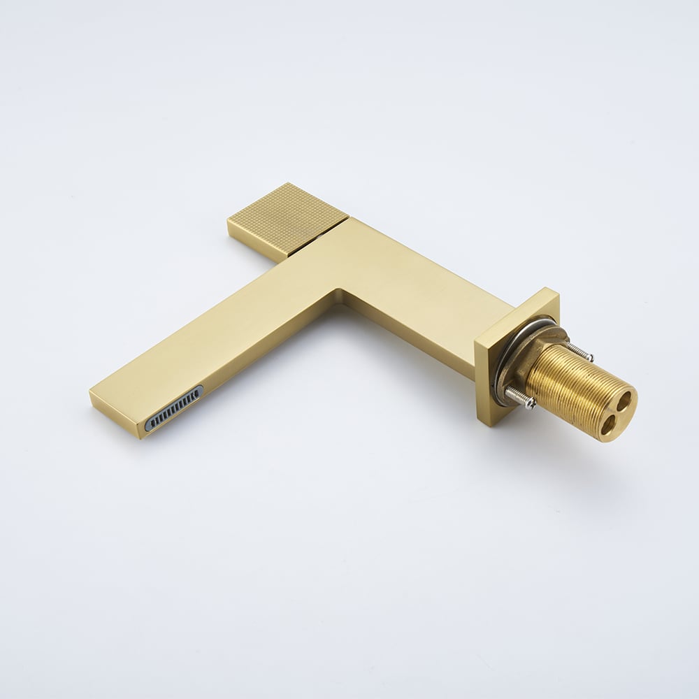 Questions and Answers for Brushed Gold Modern Single Handle Monobloc Tap Solid Brass Bathroom Basin Mixer Tap