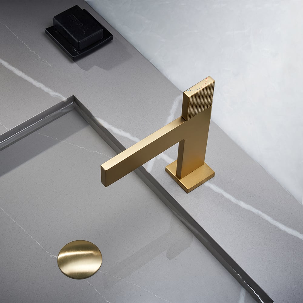 Questions and Answers for Brushed Gold Modern Single Handle Monobloc Tap Solid Brass Bathroom Basin Mixer Tap