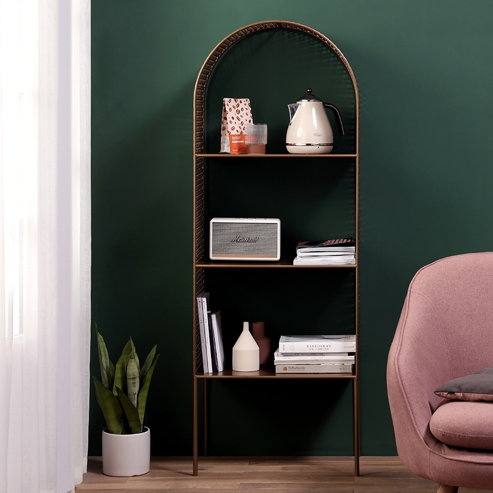 Preguntas y Respuestas para Estantería de latón antiguo con 3 estantes de pie moderno