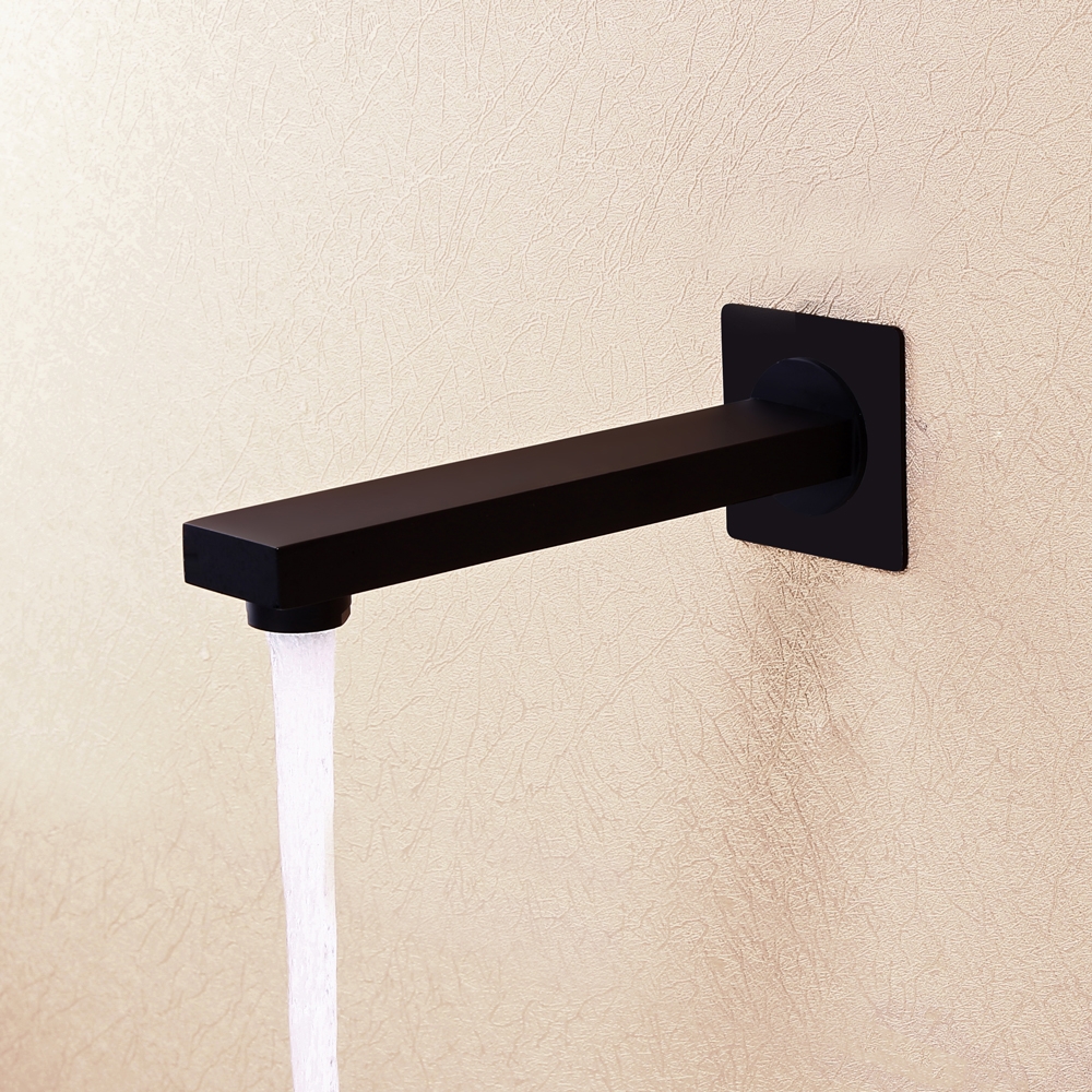 Customer Reviews for Contemporary Square Solid Brass Wall Mounted Tub Filler Spout in Matte Black Finish