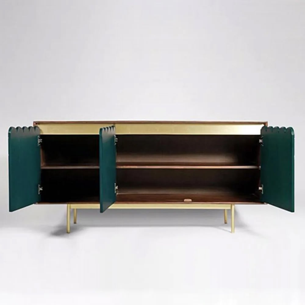 Avis Clients sur Buffet de rangement Green Credenza de 59 po, Mid-Century Moderne