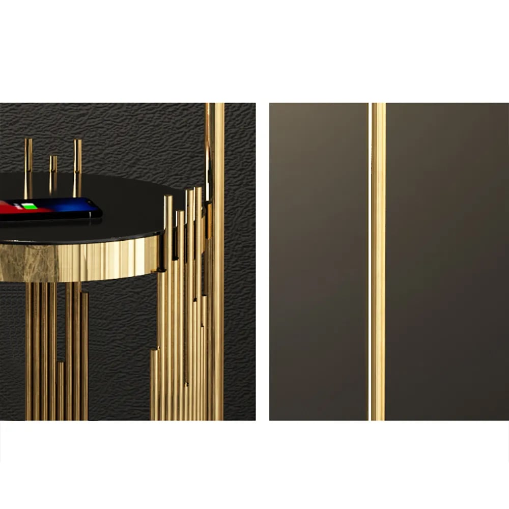 Questions and Answers for Modern Floor Lamp End Table with Glass Shade, Wireless Charger & USB Port