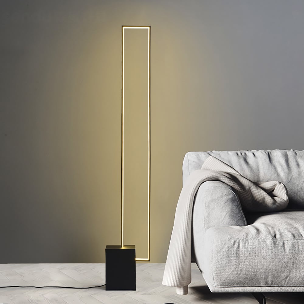 Customer Reviews for Metal LED Floor Lamp Rectangular Standing lamp with Black Base