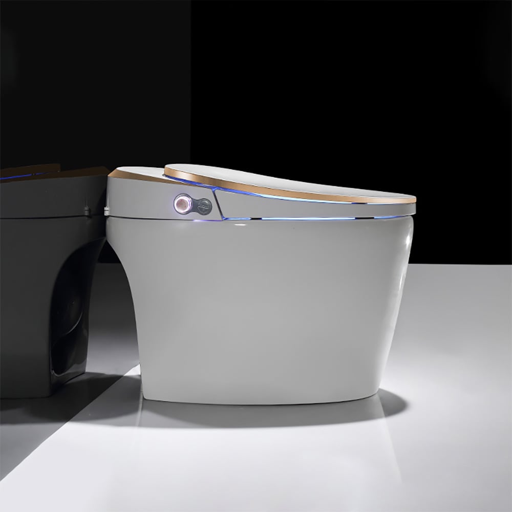 Questions et Réponses pour Toilette Intelligente Automatique Allongée Monobloc Blanche Suto-nettoyante Montée au Sol Sortie Verticale