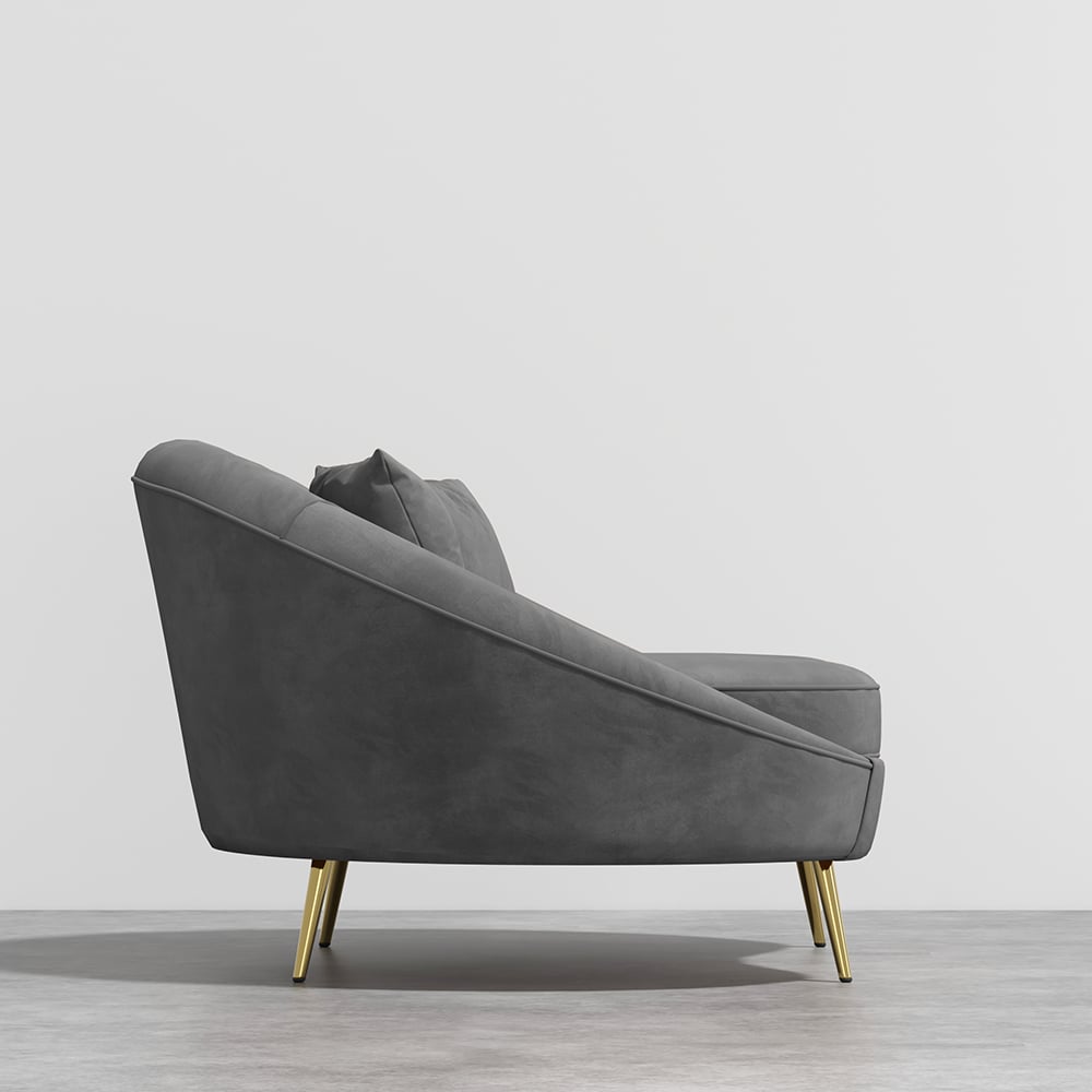Questions and Answers for 65" Velvet Curved Sofa with Gold Legs & Pillows