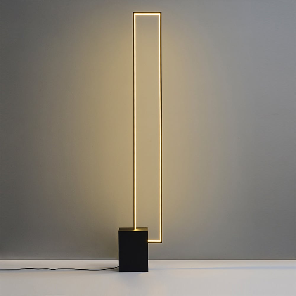 Customer Reviews for Metal LED Floor Lamp Rectangular Standing lamp with Black Base