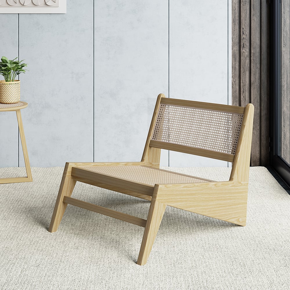 Questions and Answers for Natural Rattan Ash Wood Lounge Accent Chair