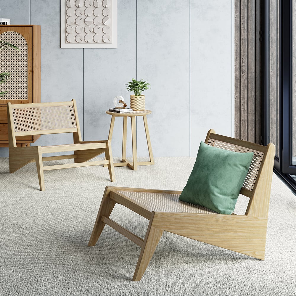Questions and Answers for Natural Rattan Ash Wood Lounge Accent Chair