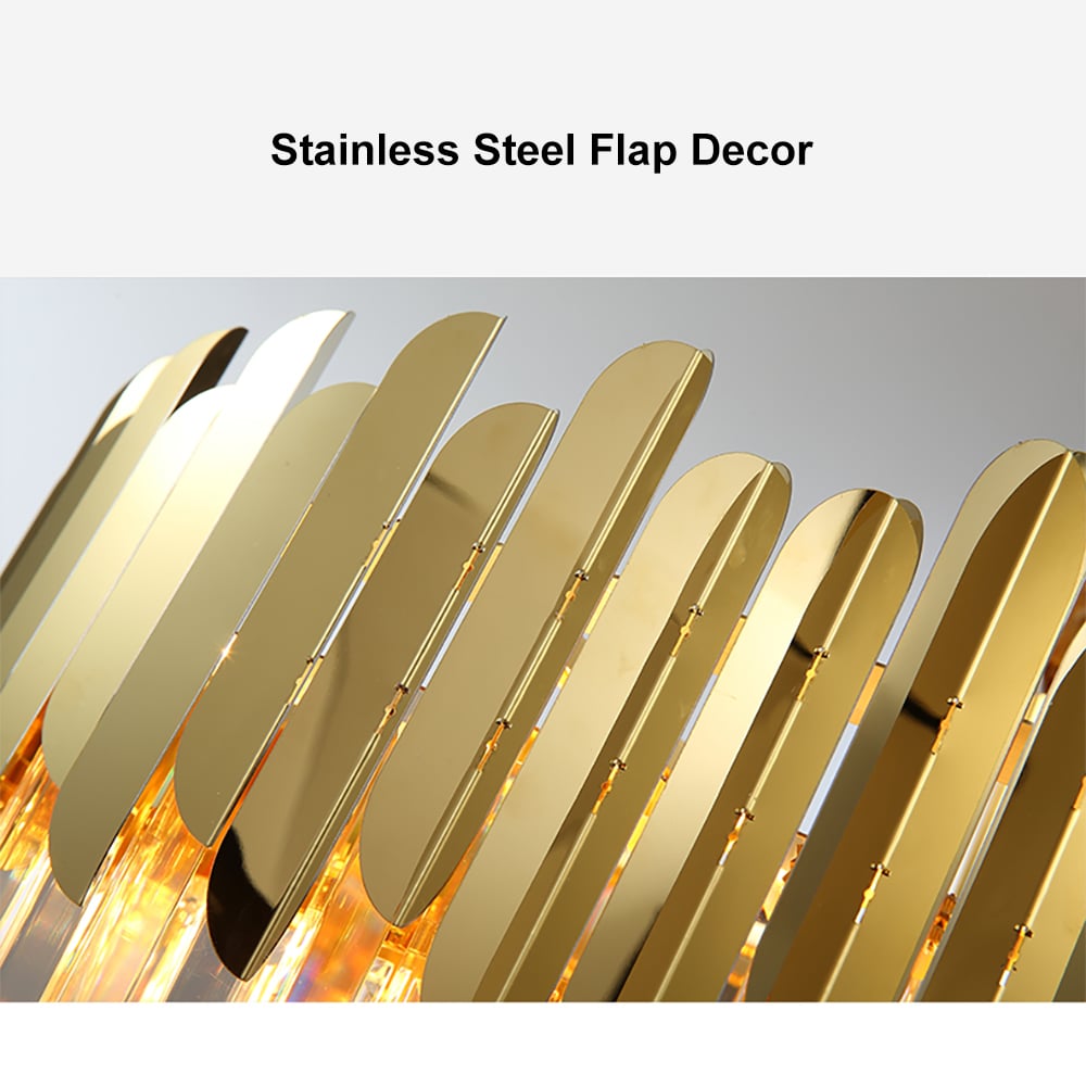 Pytania i odpowiedzi dla Kitoney Nowoczesny mosiężny 7-poziomowy żyrandol kryształowy do salonu i jadalni