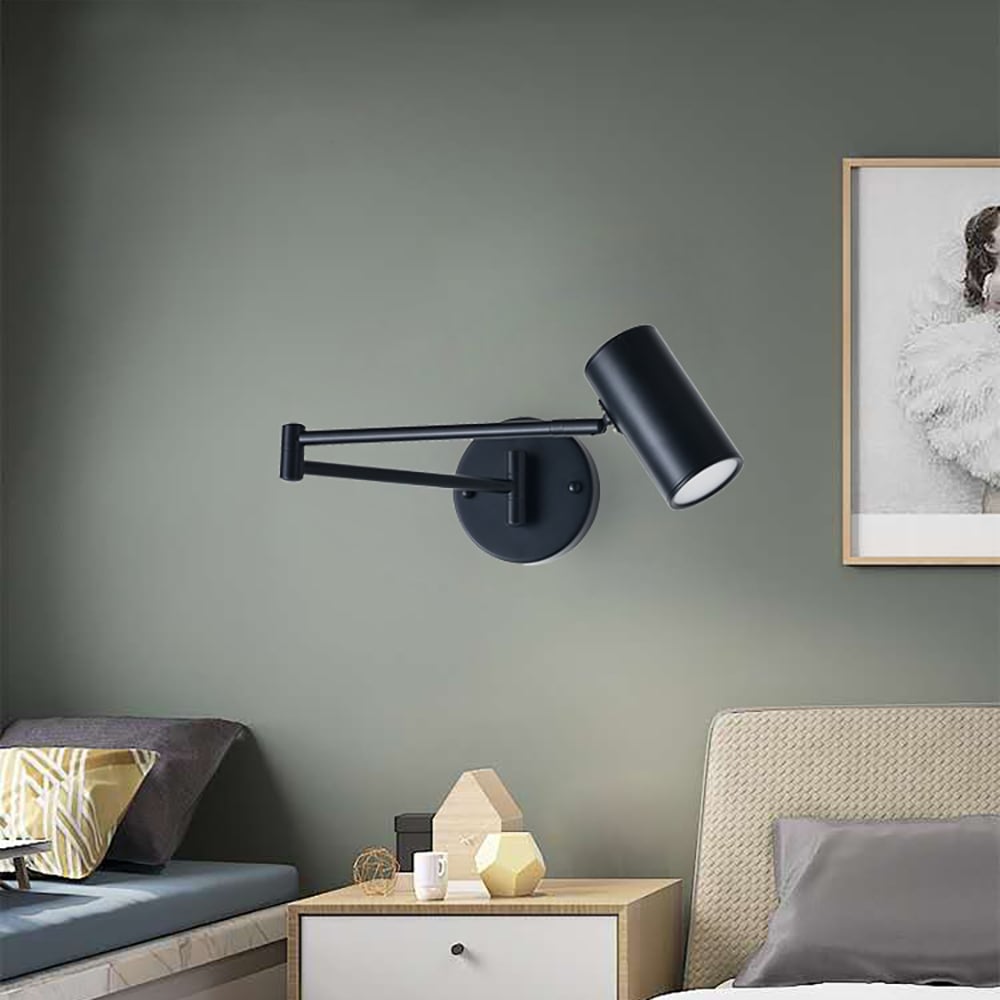 Questions and Answers for Black Modern Swing Arm Indoor Wall Sconce 1 Light