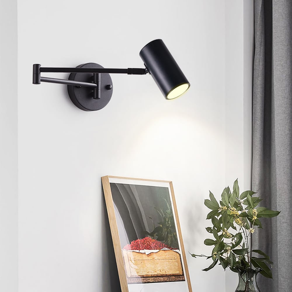 Questions and Answers for Black Modern Swing Arm Indoor Wall Sconce 1 Light