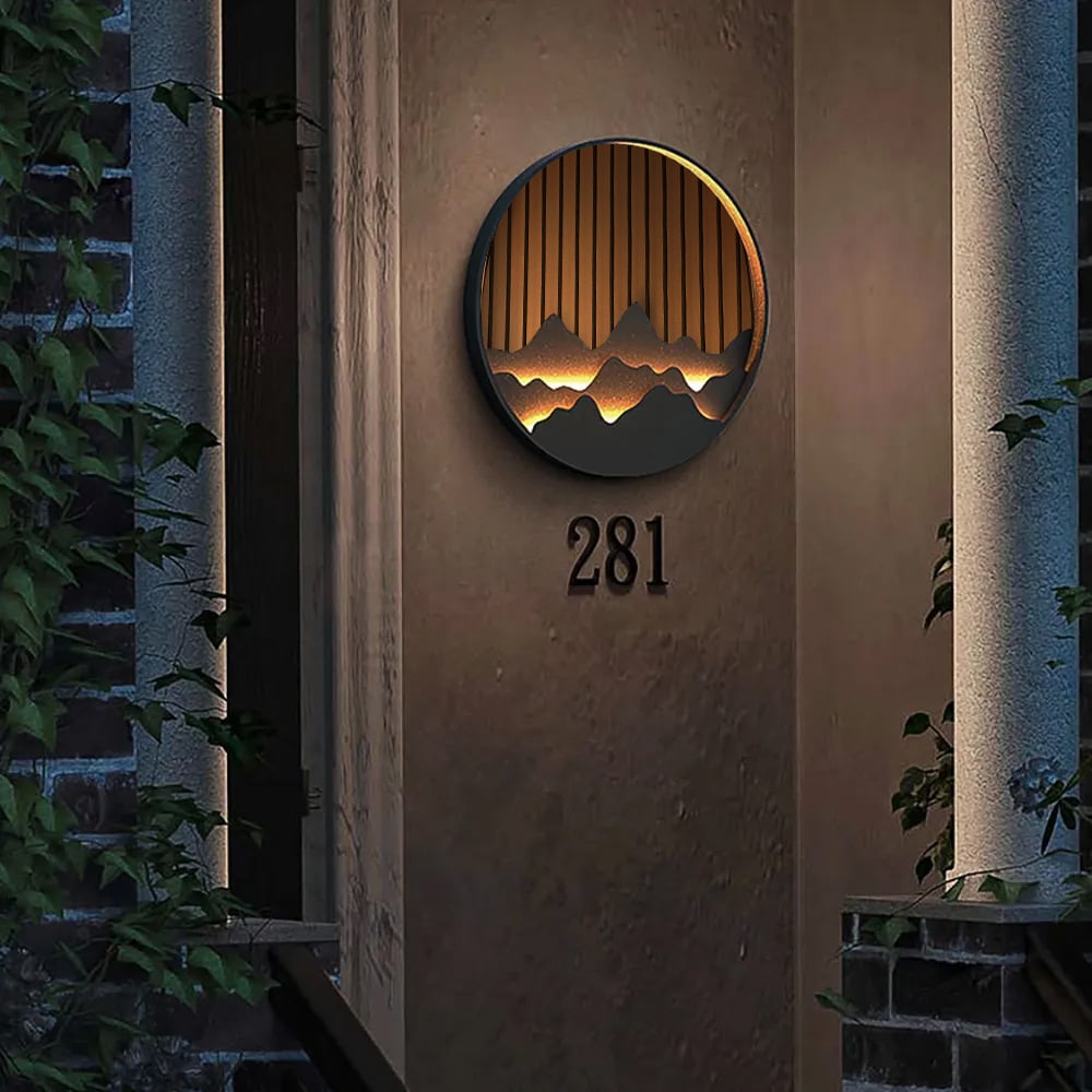 Customer Reviews for Outdoor Flush Mounted Wall Lighting Sconces LED Circle Layered Mountain Pattern
