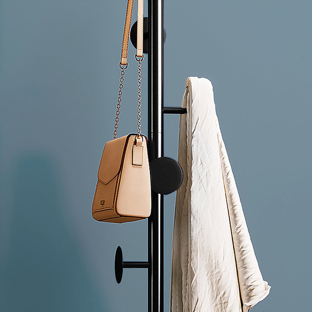 Customer Reviews for Modern Black Coat Stand Hallway Coat Hanger with Button Hooks