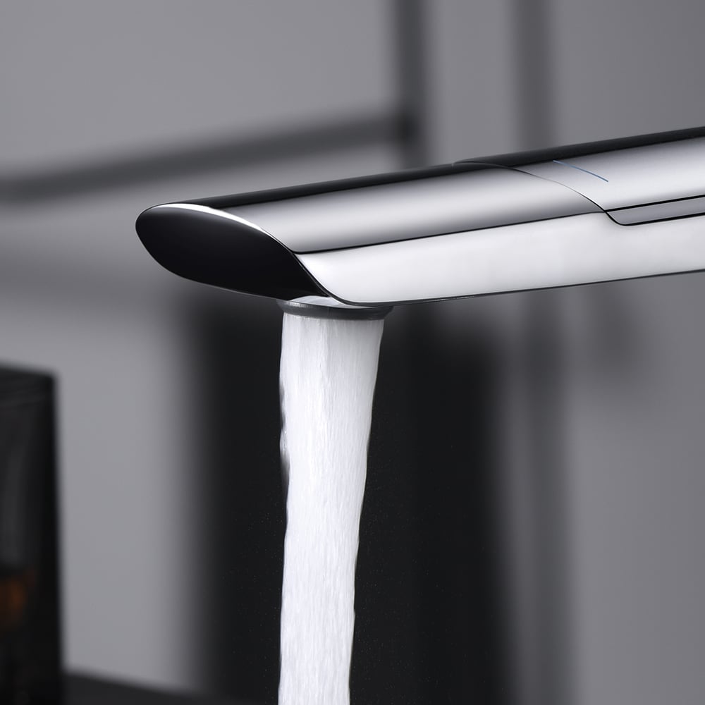 Vragen en antwoorden voor Chroom Wastafelkraan met één gat en enkele handgreep drukknop Massief messing