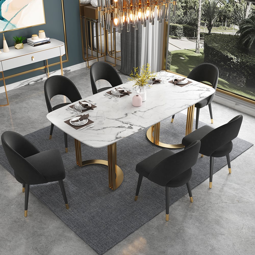 Questions and Answers for Set of 2 Modern Dining Chairs with Velvet Upholstery Black