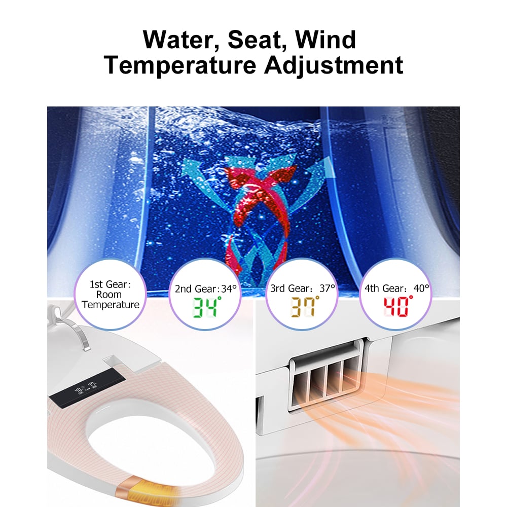 Customer Reviews for One-Piece Elongated Smart Toilet with Automatic Flushing