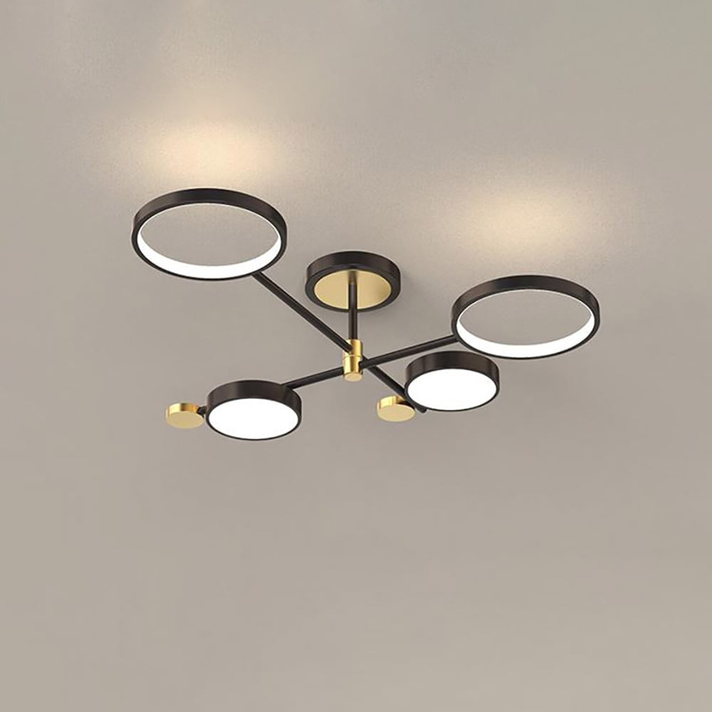 Questions and Answers for Modern Semi Flush Mount Lighting Black Ceiling Light Fixture LED Ring