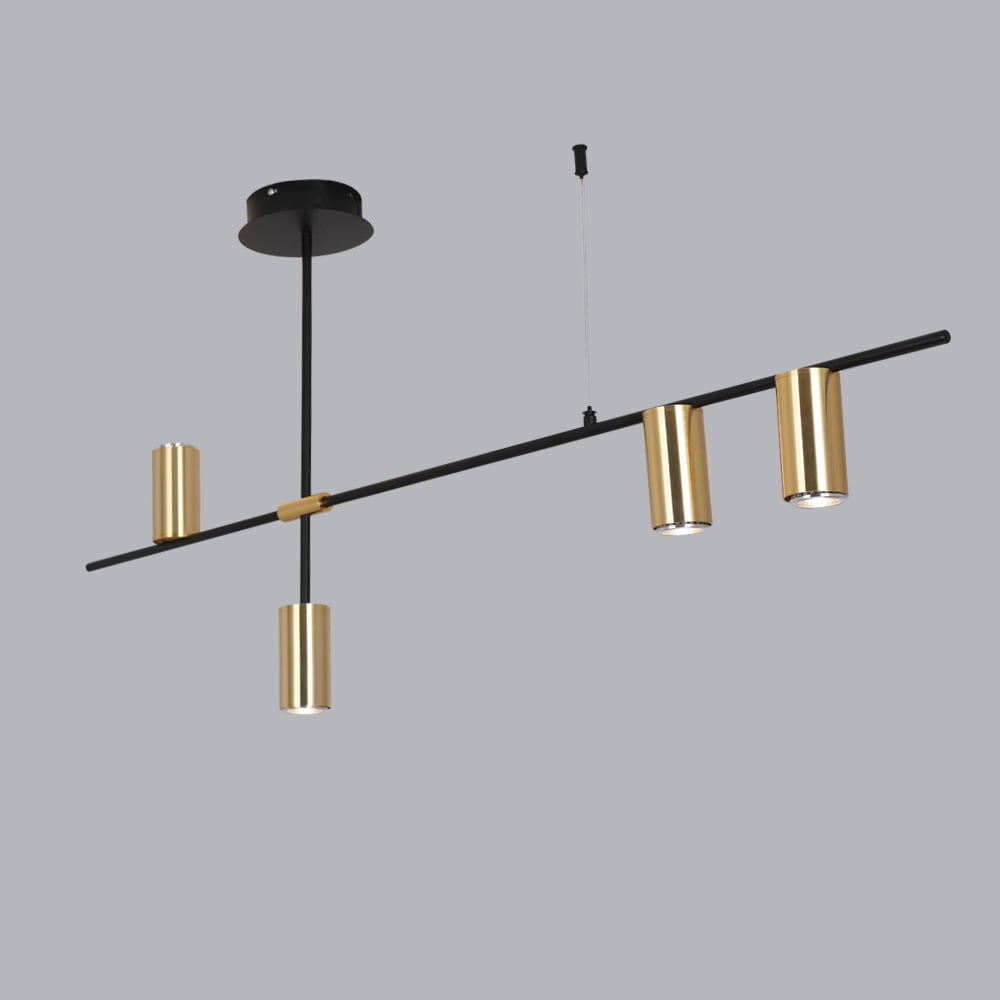 Otázky a odpovědi pro Minimalistické severské zlaté válečkové nastavitelné černé větve se 4 světelnými závěsnými svítidly