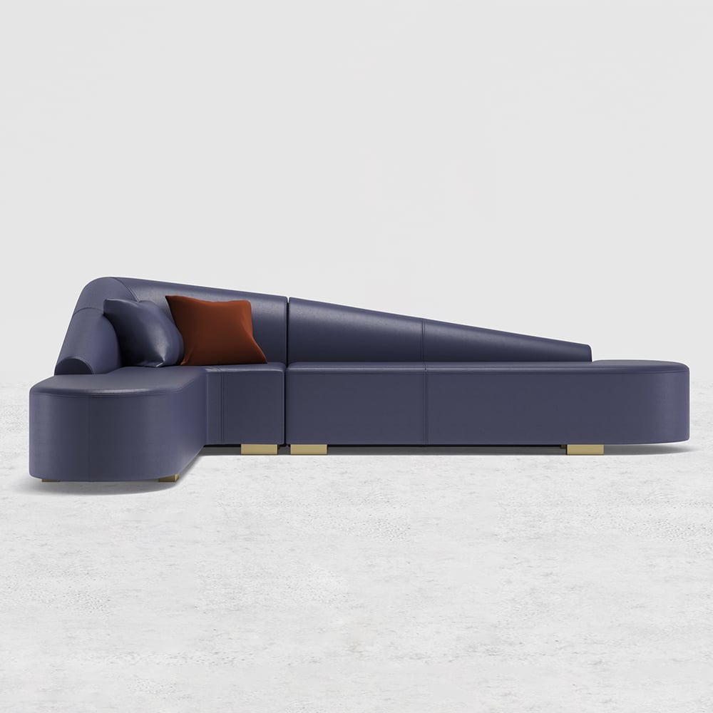 Questions and Answers for Modern Blue Faux Leather Sectional Upholstered L-Shaped Corner Sofa