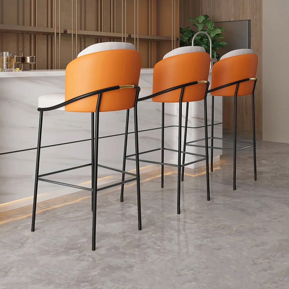 Questions and Answers for Linenic Modern PU Leather Breakfast Bar Stool with Back & Footrest